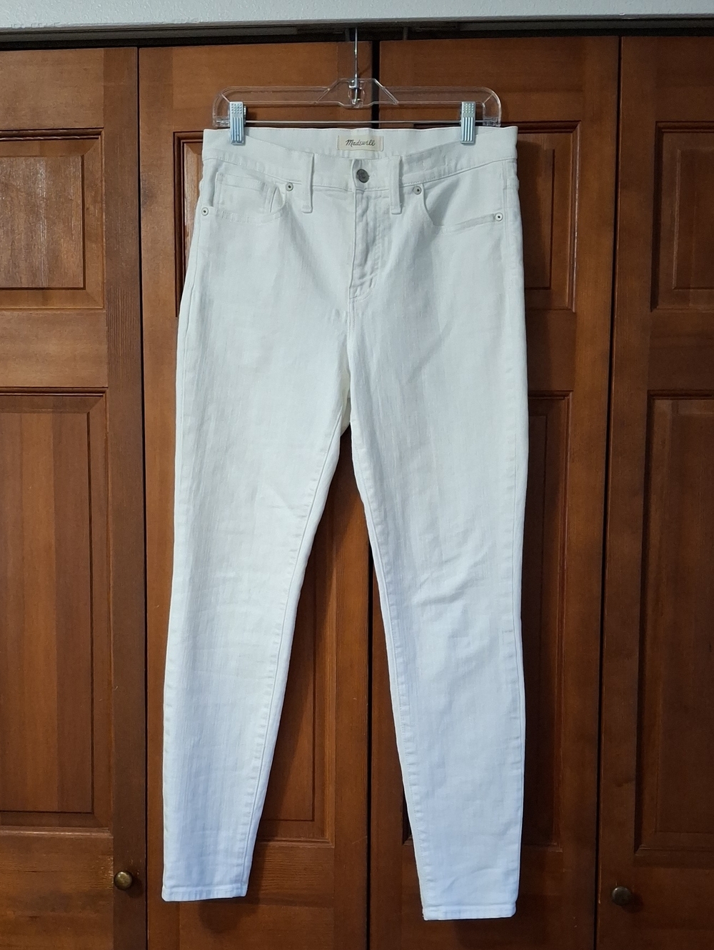 Madewell 9" High Riser Skinny Skinny White Jeans Pant Denim Size 30
